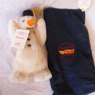 Vtg Steiff 12.  5 " Snowman The Four Seasons Le 1996