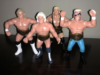 Vintage 1990 Galoob WCW Ric Flair,  Sting,  Lex Luger,  Sid Vicious 2