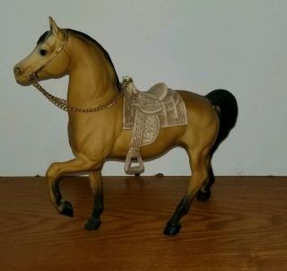 Vintage Breyer Western Prancing Horse With Chain Bridle And Saddle