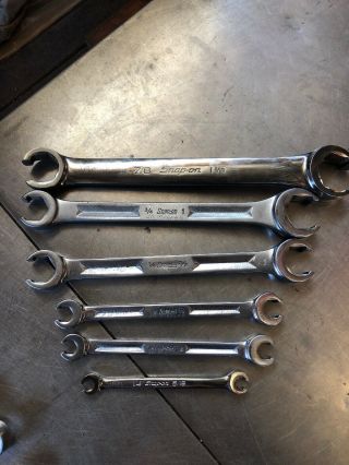Snap - On Vintage Flare Nut Wrench Set,  Double Open End,  Line,  Sae