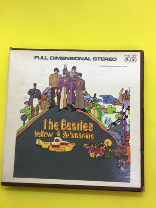 Beatles Yellow Submarine 3.  75 Ips Vintage Reel To Reel Y1w 153 Stereo Tape