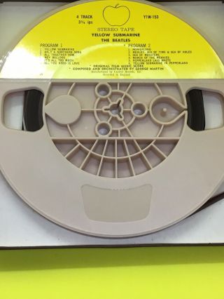 Beatles Yellow Submarine 3.  75 ips Vintage Reel to Reel Y1W 153 Stereo Tape 8
