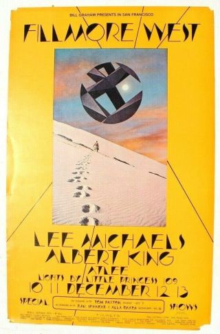Vtg Fillmore Bill Graham Concert Poster 1st 1970 Lee Michaels / Albert King 260