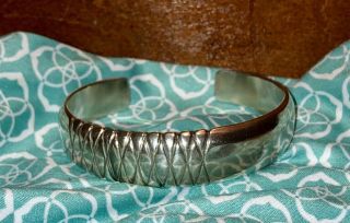 Vintage Navajo Native American Sterling Silver Bracelet Jackson Cuff