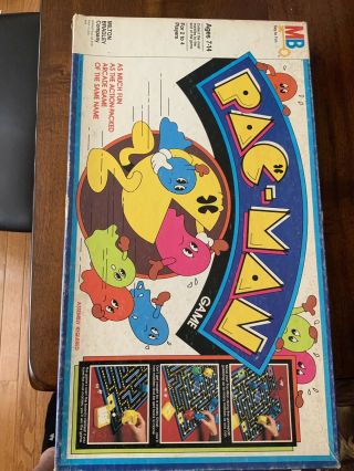 Vintage 1980 Milton Bradley Pac - Man Board Game 100 Complete Old