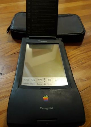 Apple Newton 110 Messagepad With Leather Case,  Stylus,  4 Mb Memory Card