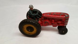 Massey Harris? Cast Tractor Model Tractor With Driver Vintage Slik?