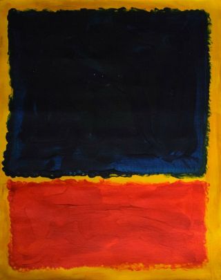 Vintage Abstract Canvas Signed On The Back Mark Rothko,  Modern Art