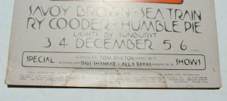 Vtg Fillmore Bill Graham Concert Poster 1st 1970 Savoy Brown Seatrain (31 of 60) 3