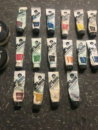 vintage 22 tubes of Bob Ross oil paint,  11 Brushes/tools,  Liquid White art 3