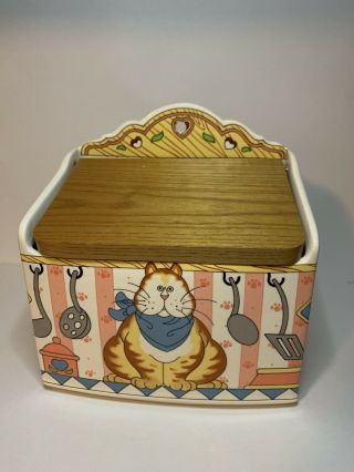 Lisa Berrett Fat Cat Vintage Recipe Box