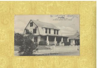 Fl Daytona Beach 1908 - 39 Vintage Postcard 623 North Grandview Ave The Mardeen
