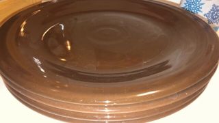 Vintage Fiesta Ware Dinner Plate Chocolate Brown 10.  5in Homer Laughlin Set Of 4