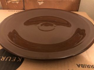 Vintage Fiesta Ware Dinner Plate Chocolate Brown 10.  5in Homer Laughlin Set Of 4 3