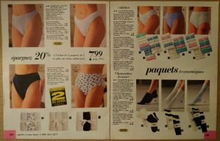1996 Vintage Paper Print Ad 2 - Pg Fashion Undies Panties Women Lingerie Underwear