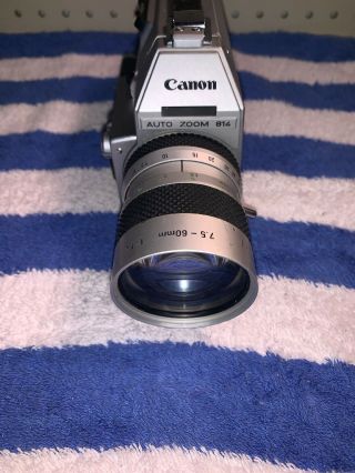 Canon Auto Zoom 814 Electronic 8mm Film Camera f1.  4 lens 3