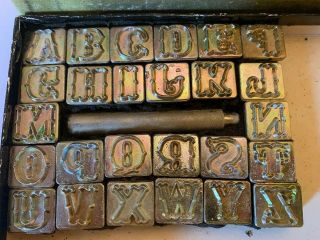 Vintage Alphabet Letter Set 3/4 " Leather Stamps Craftool Usa 8131