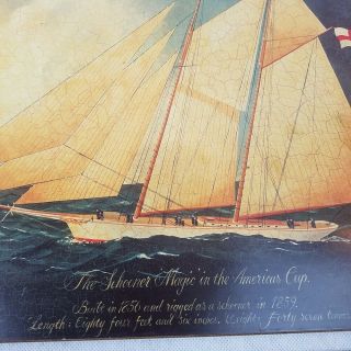 Pimpernel Nautical Clipper Ships Placemats Set of 4 Wood Cork 12 X 16 Vintage 7
