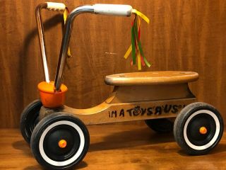 Toys " Я " Us Vintage Promo Wooden Ride - On Scooter