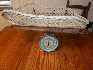 Vintage Hanson Nursery Scale Model 3025 W/wicker Basket - Country Decor