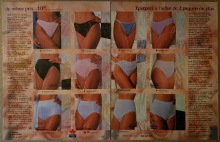1996 Vintage Paper Print Ad 2 - Pg Undies Panty One Piece Suit Lingerie Underwear