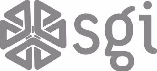 Sgi - Silicon Graphics Logo Vintage - 6.  75 " X 3 " - Set Of 2 - Silver
