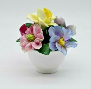 Vintage Crown Staffordshire Flower Bouquet Fine Bone China Handcrafted England