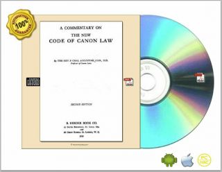 A Commentary On The Code Of The Canon Law (all Volumes) © 1918 Cdrom Augusti