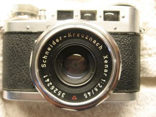 Diax 1a Camera W/schnieder Kru Xenar 45mm F2.  8 Lens