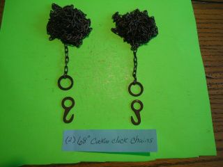 Vintage (2) 68 " Cuckoo Clock Chains With Hooks