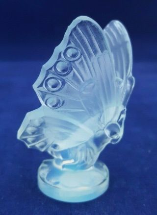 Vintage Sabino Opalescent Crystal Open - Winged Butterfly Signed