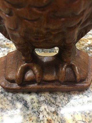 Vintage Cast Iron Owl Bookend Door Stop Marked EMIG 1546 Fall Autumn 3