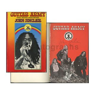 John Sinclair - " Guitar Army " - Signed Book,  1972 - Mc5,  White Panther Party