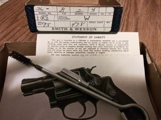 Smith & Wesson Model No.  36.  38 Special Box Paperwork And Tools