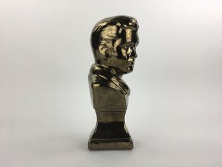 Vintage Ceramic Metallic Gold ELVIS Bust Statue Figure 2