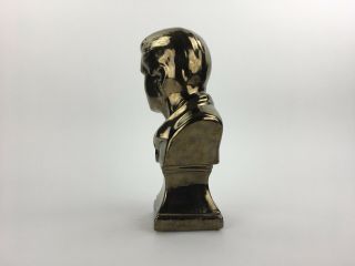 Vintage Ceramic Metallic Gold ELVIS Bust Statue Figure 4
