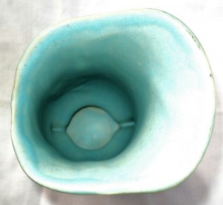 Vtg Roseville Silhouette Pattern Art Pottery Blue Green Matte Glaze Vase 782 - 7 