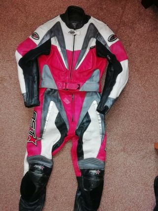 Mens Rst Leather Motorcycle Suit X Small 2 Piece Vintage Retro Classic Sports