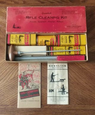 Vintage Outers Gunslick Rifle Cleaning Kit No.  477,  30 Caliber.  1940s Exc