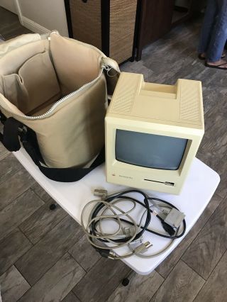 Vintage Apple Macintosh Plus 1mb Model M0001a W/canvas Case Signatures In Cover