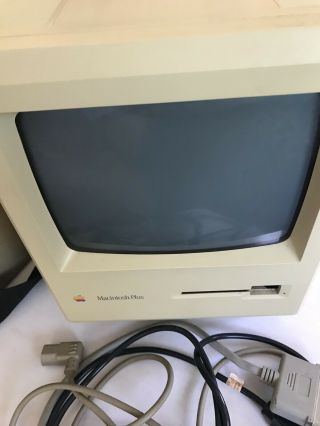 Vintage Apple Macintosh Plus 1MB Model M0001A W/canvas Case SIGNATURES IN COVER 4