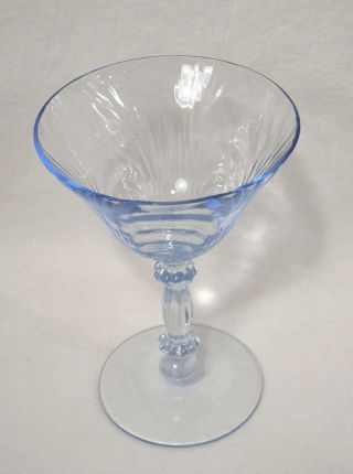 Vtg Cambridge Crystal Glass Caprice Moonlight Blue Champagne Tall Sherbet 5 - 5/8 "