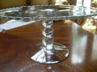 Vintage Classic Imperial Glass Candlewick 3 Ball Base Cake Stand 5 1/2  Tall