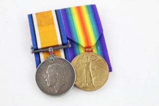Vintage Ww1 Medal Pair W/ Ribbons Named 269791 Gunner W.  C.  Day
