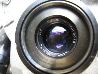 Konvas 35mm Movie camera w 2 Lens 28mm,  50mm f2 Lomo w/3 Backs Cine NoResrv 5