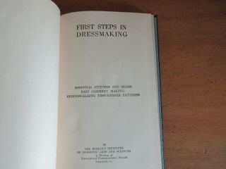 Old FIRST STEPS IN DRESSMAKING Book VINTAGE FASHION SEWING STITCH DRESS PATTERNS 2
