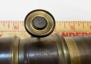 Antique Darlot Paris Series III brass Petzval lens from studio portrait camera 3