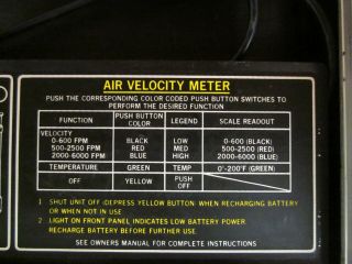 Vtg TSI Air Velocity Anemometer Meter Tester Industrial Model 1650 4