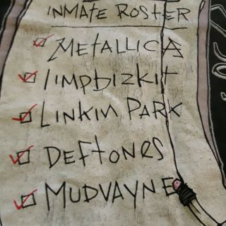 Vintage 2003 Summer Sanitarium Tour T - Shirt Mens L Metallica Limp Bizkit Juindo 4