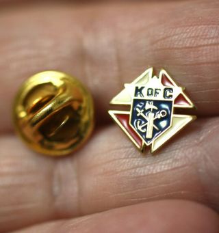 Vintage Knights Of Columbus Member Tiny Tie Tack Or Lapel Pin K Of C Ballou Reg.
